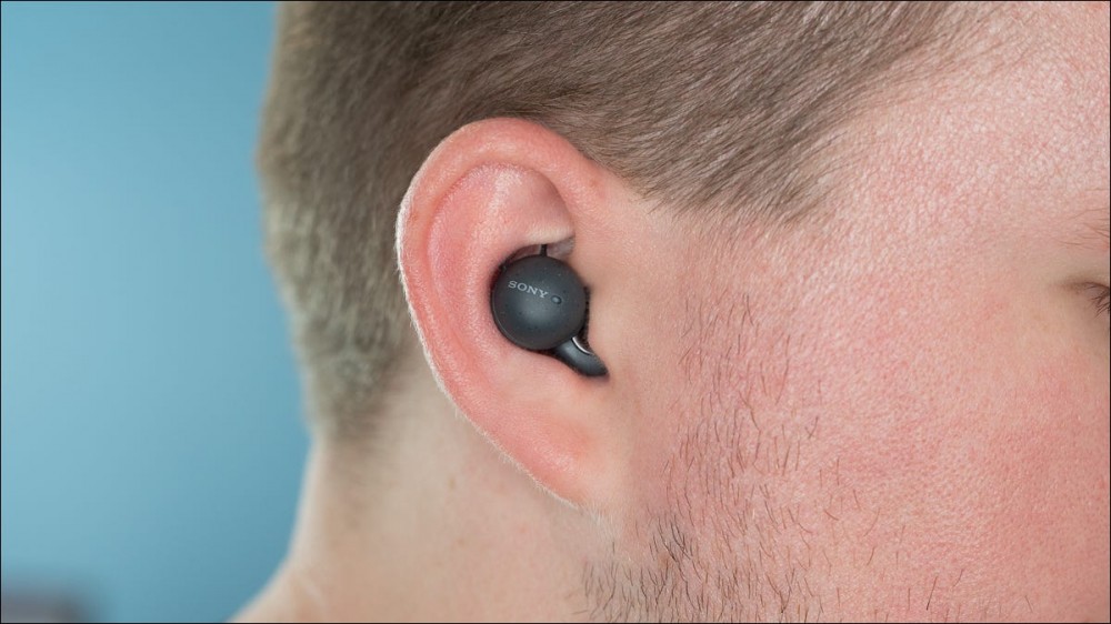 Sony LinkBuds in a person's ear
